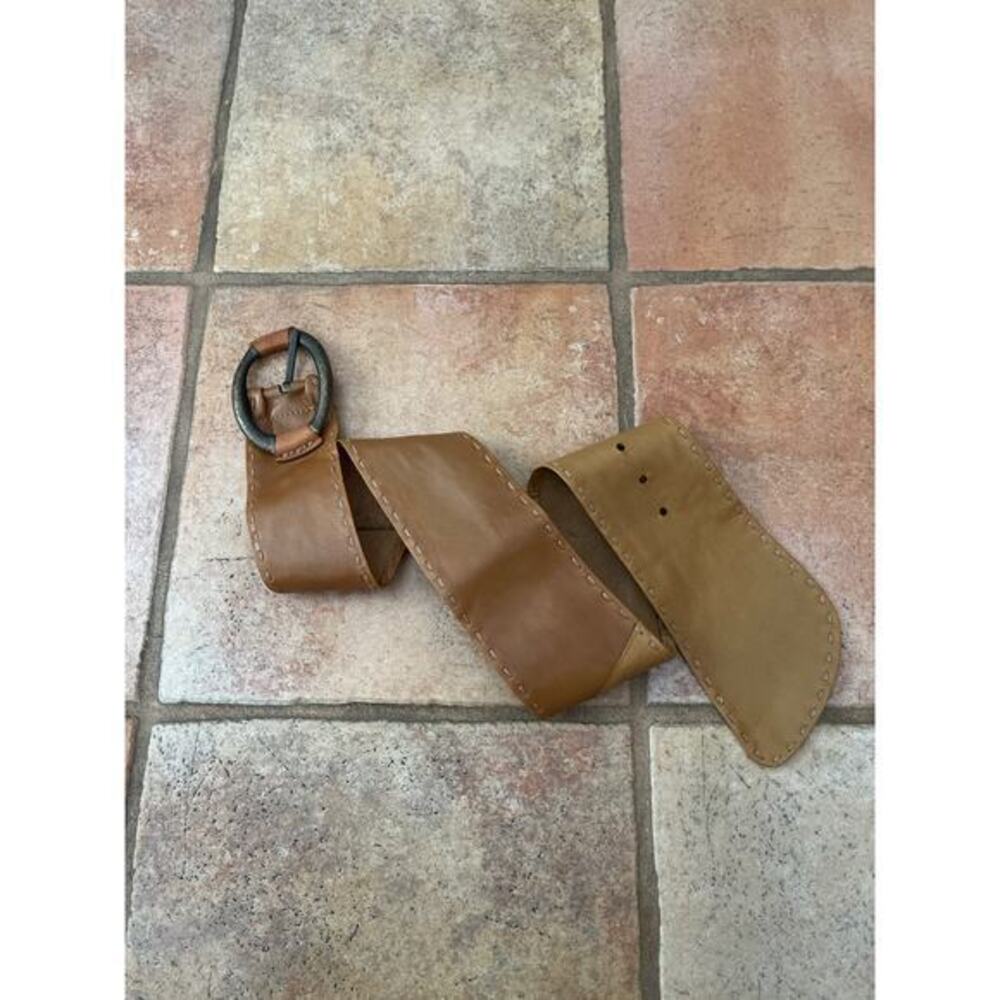 HOBO BRAND LEATHER COLOR BLOCK BELT SMALL
